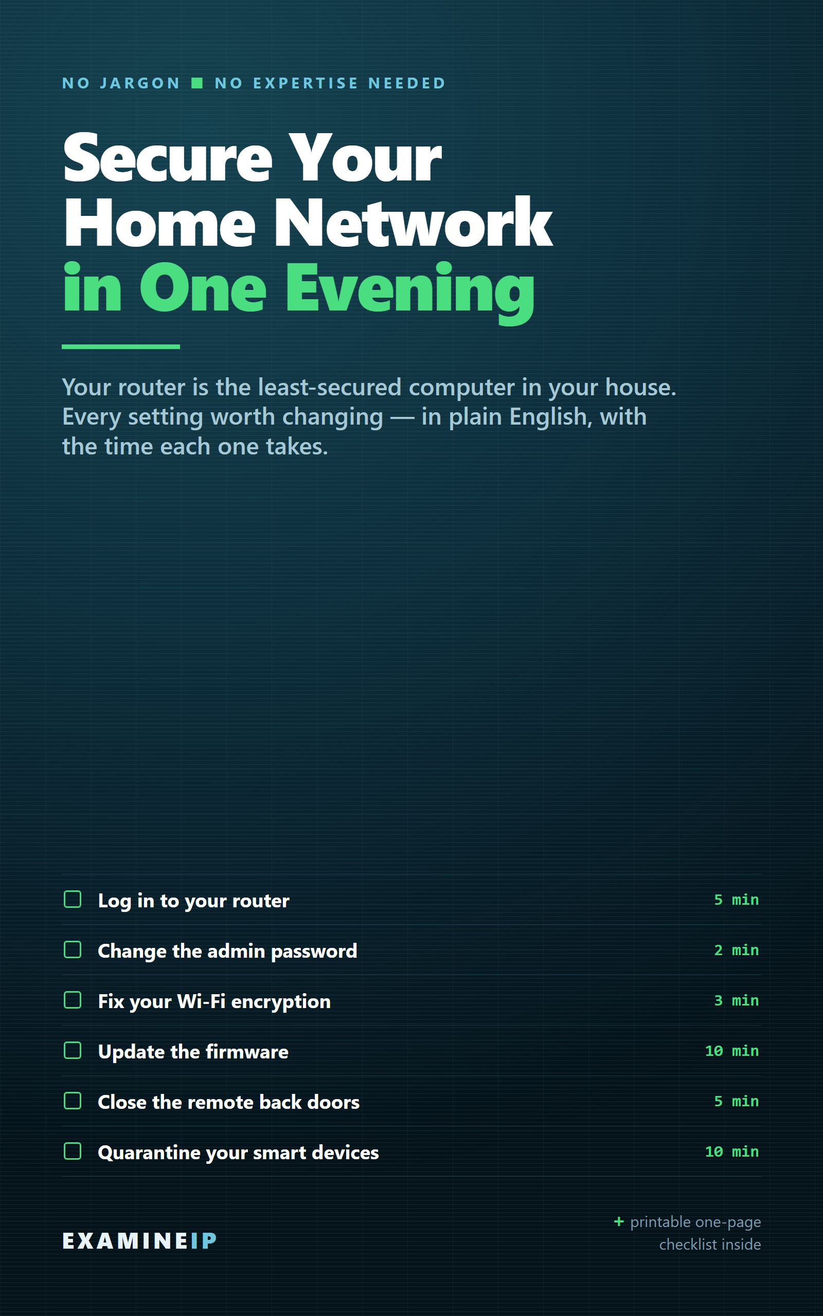 Secure Your Home Network in One Evening